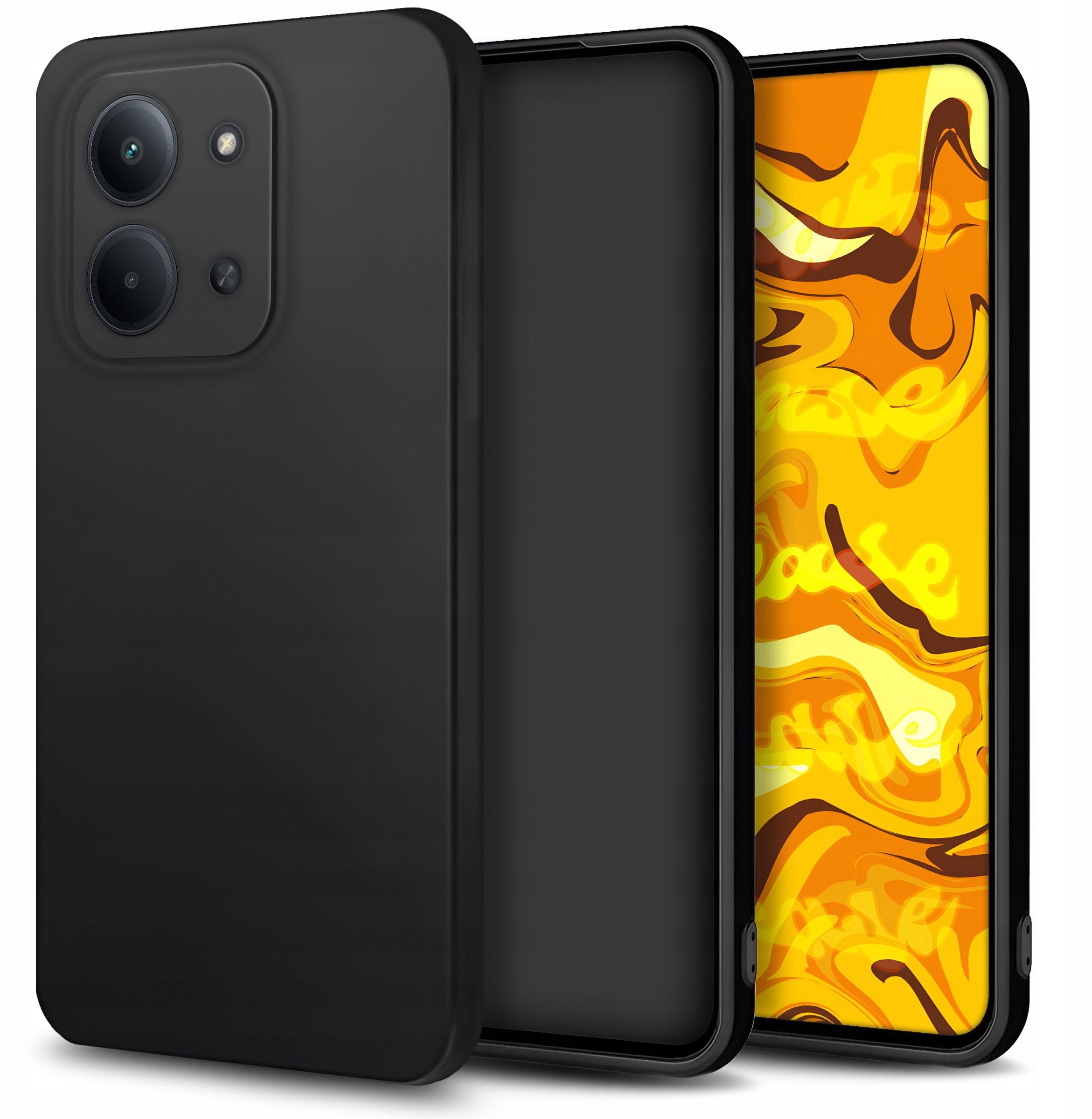 Etui do Xiaomi Redmi 15C (Czarne, Matowe, Obudowa Slim, Silikon, Ochronne)