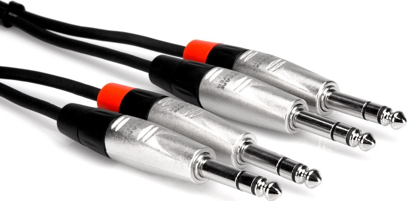 Kabel Hosa Jack 6.3mm x2 - Jack 6.3mm x2 3m srebrny (HSS-010X2)