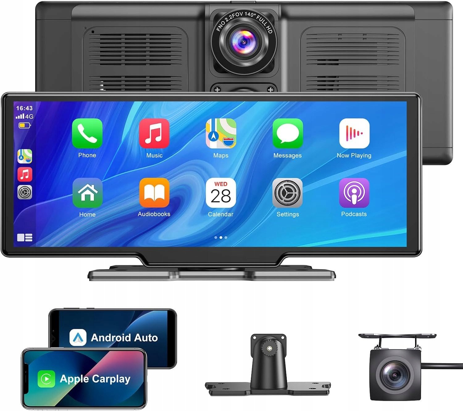 Radioodtwarzacz ESSGOO A-pple CarPlay&Android Auto 10,26" IPS 4K Bluetooth