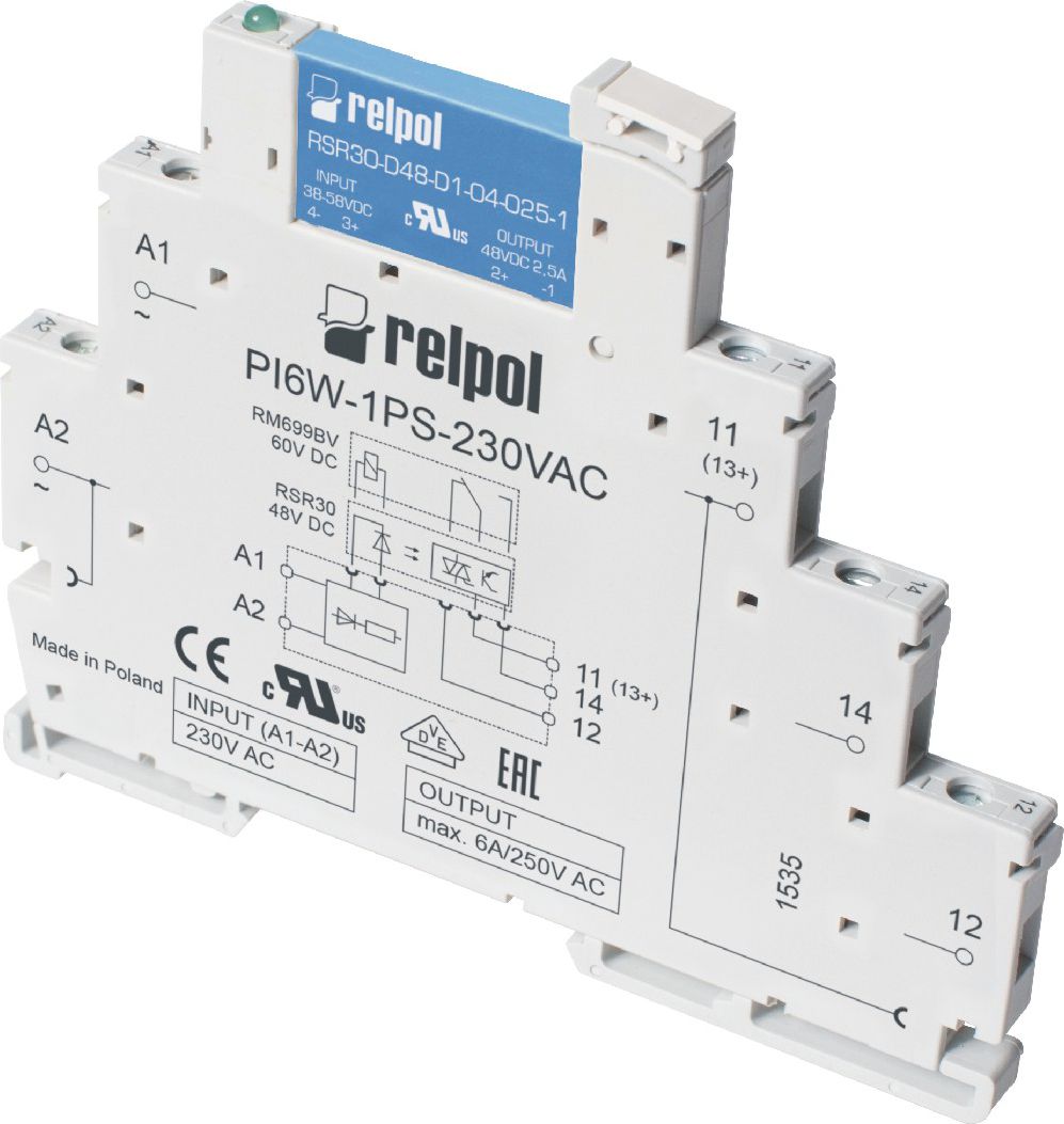 Relpol Przekaźnik interfejsowy 1Z 24V DC PIR6W-1PS-24VDC-O (857208)