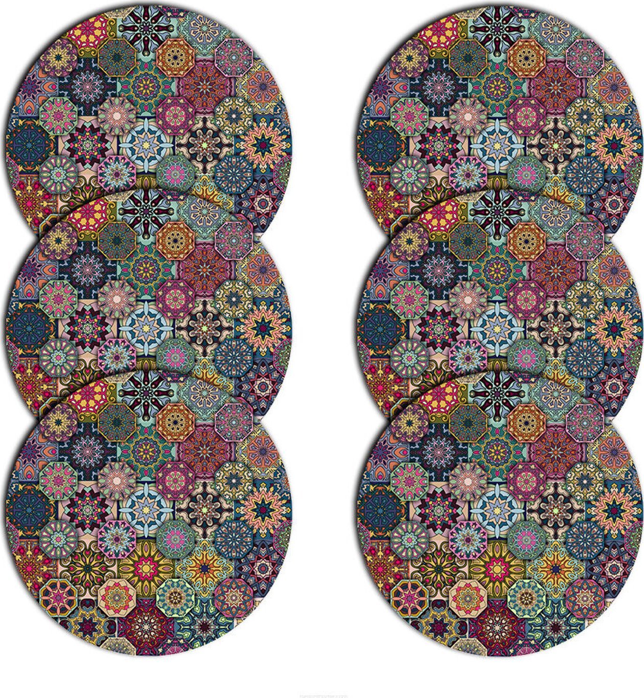 Bertoni Zestaw podkładek na stół okrągłych 6D - VALENCIA