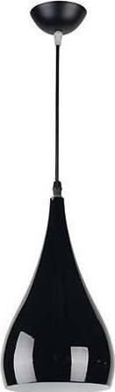 Lampa wisząca IDEUS LAMPA wisząca JUSTA 03264 Ideus metalowa OPRAWA zwis kropla łezka czarna