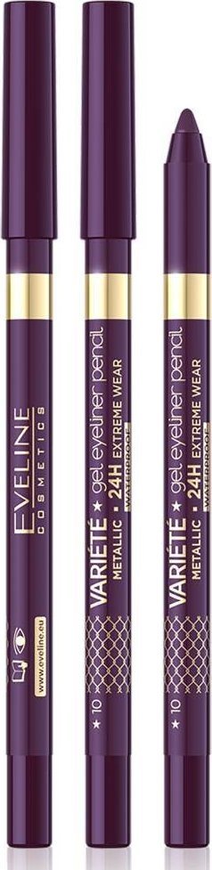 XXXX__Eveline Cosmetics (Eveline) Eveline Variete wodoodporna żelowa kredka do oczu 10 Aubergine