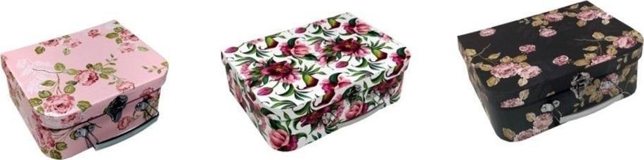 Ziemia Obiecana Walizka kuferek z rączką zamek 20,2x16x8,2cm MIX