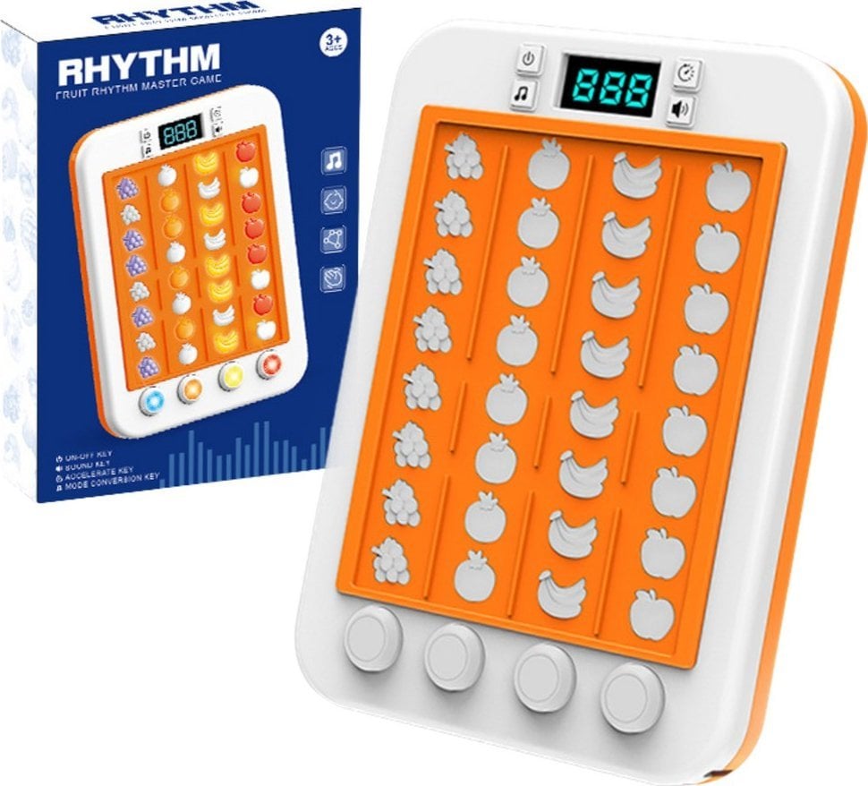Elektroniczna Gra Rytmiczna Owoce Światła Dźwięki Różowa LEAN Toys