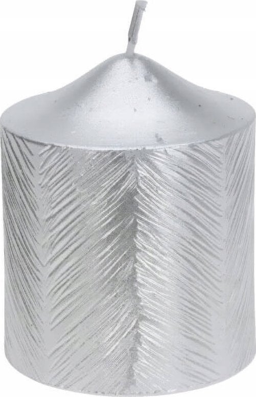 Home Styling Collection Świeca ozdobna z metalicznym wzorem, 5 x 6 cm