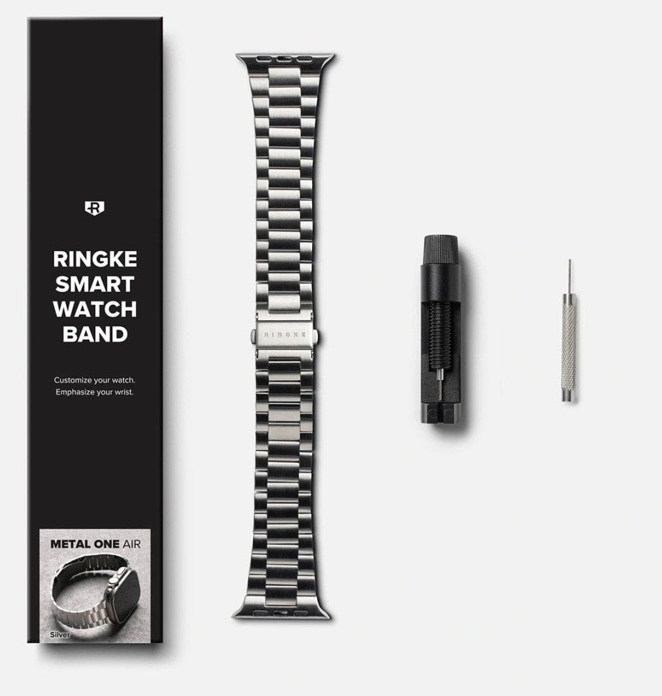 Ringke Bransoleta Metal One Air do Apple Watch 8 / 9 / 10 / 11 / SE / Ultra 44/45/46/49mm Silver