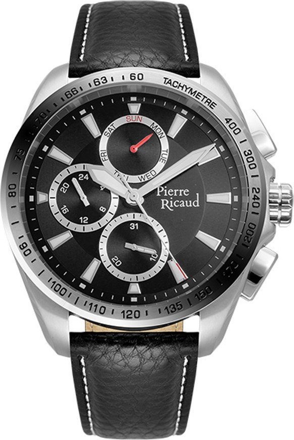 Zegarek Pierre Ricaud Zegarek męski Pierre Ricaud P97235.5214QF czarny