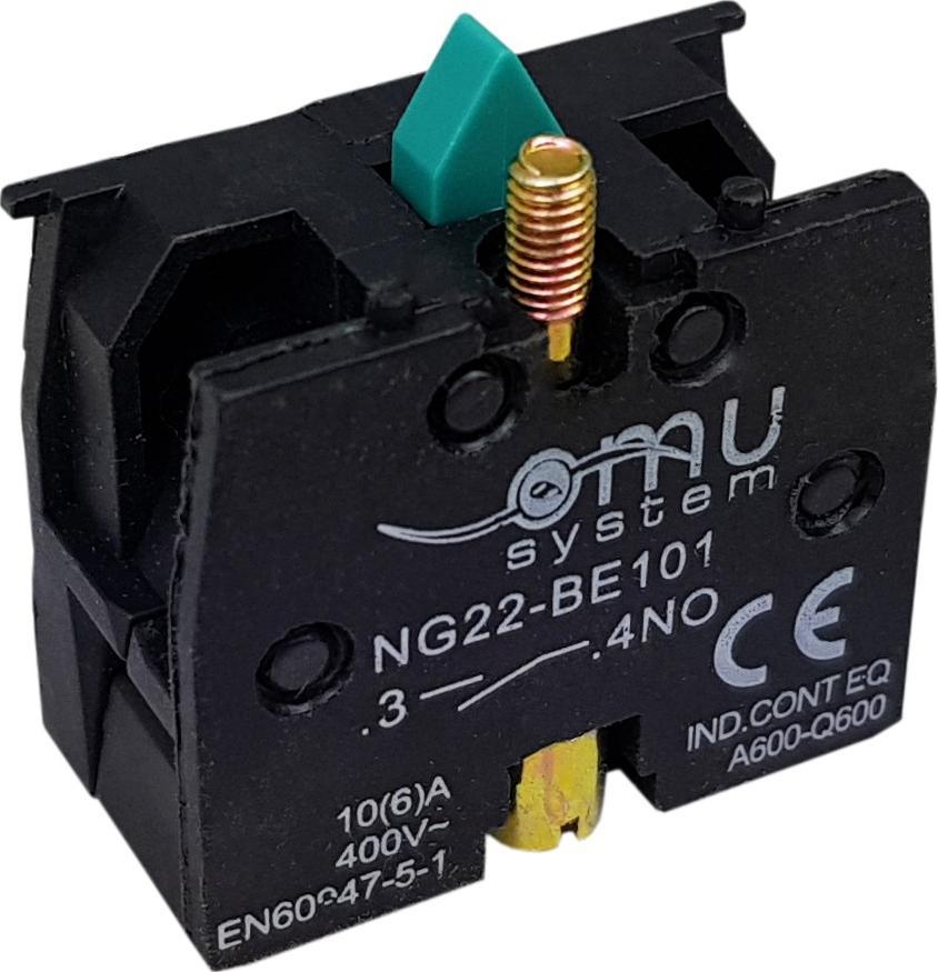 XBS Styk pomocniczy zwierny 1 NO NG22-BE101 zielony 6A XBS