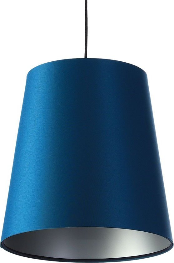 Lampa wisząca Lumes Granatowo-srebrna lampa wisząca stożek - S402-Arva