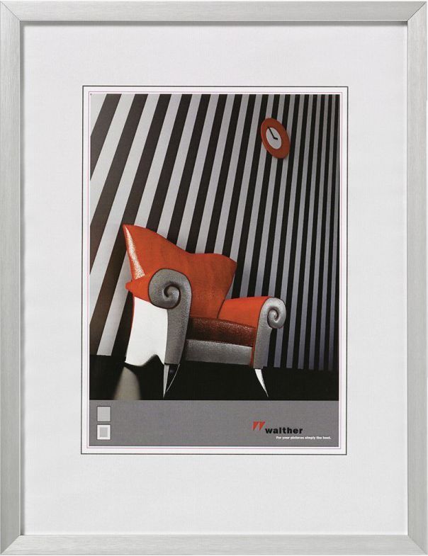 Ramka Walther Chair, 30x40, aluminiowa, srebrna (AJ040S)