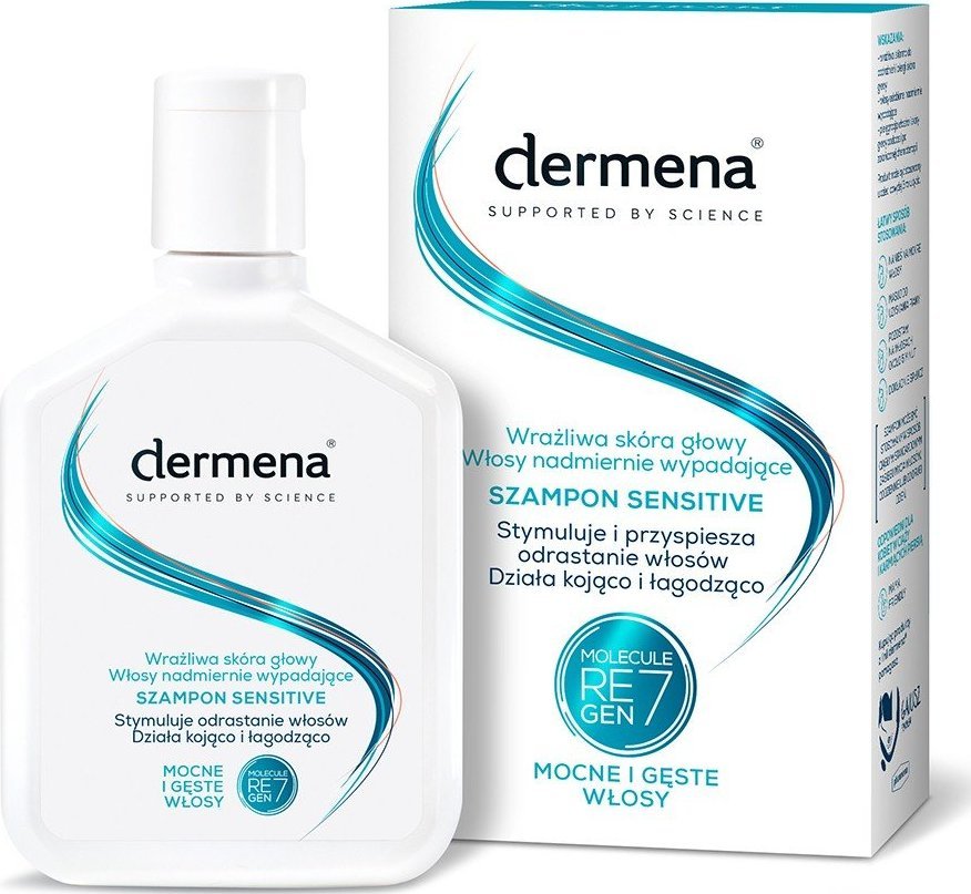 Dermena Dermena Hair Care Sensitive Szampon do wrażliwej skóry głowy, hamujący wypadanie włosów 200ml