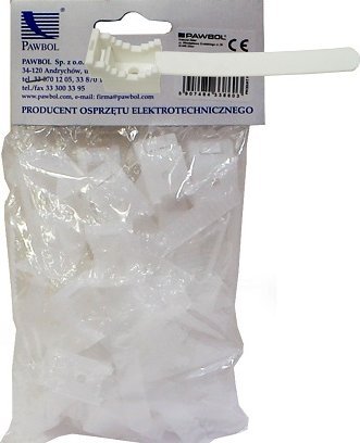 Baks Uchwyt paskowy UP-22 op.25 szt. białe