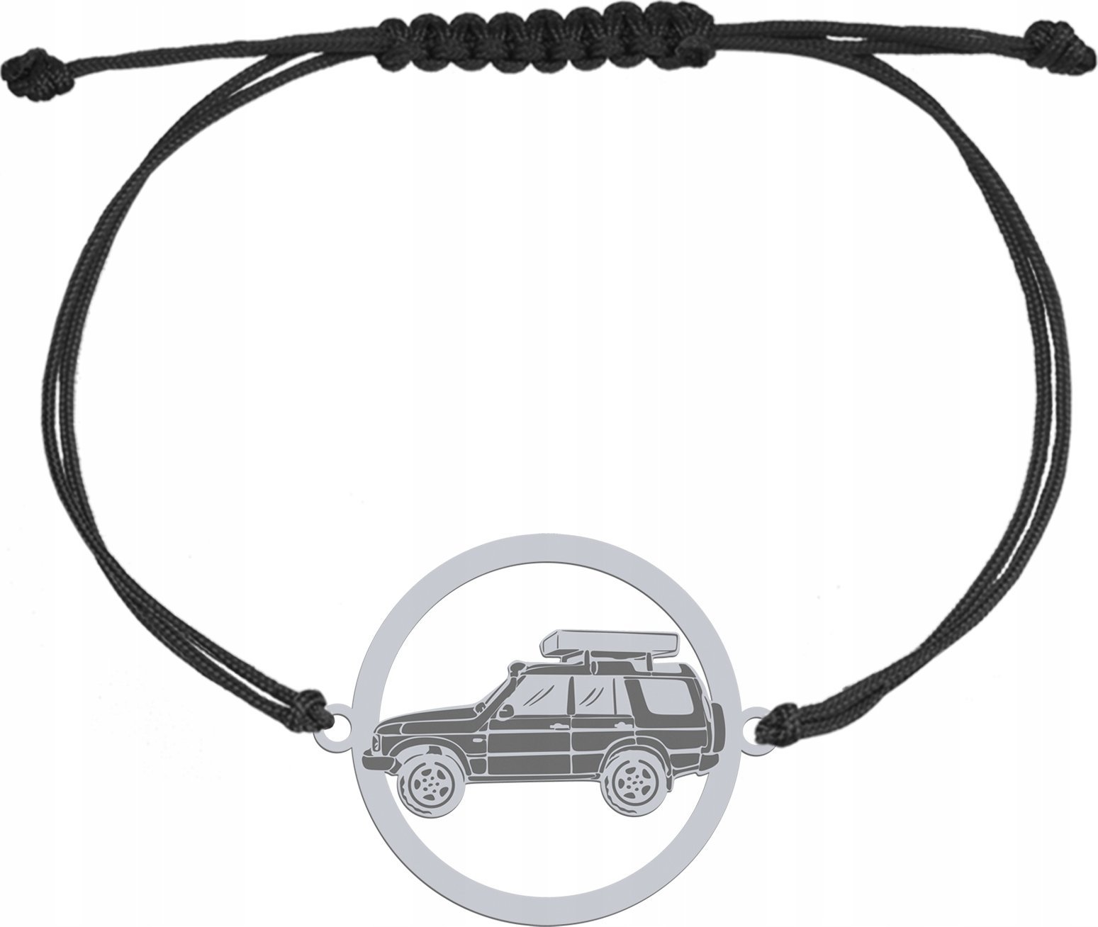 Radziszewska Jewellery Bransoletka Srebrna Samochód Wyprawowy Sznurek Prezent GRAWER GRATIS