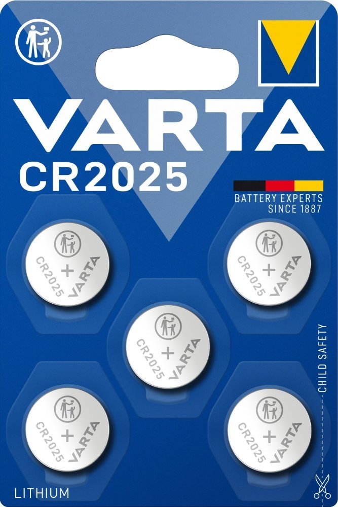 Varta 1x5 Varta electronic CR 2025 Lith. Coin Battery 06025 101 415