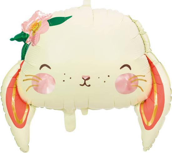 PartyDeco Balon foliowy Królik, 65x55 cm one size