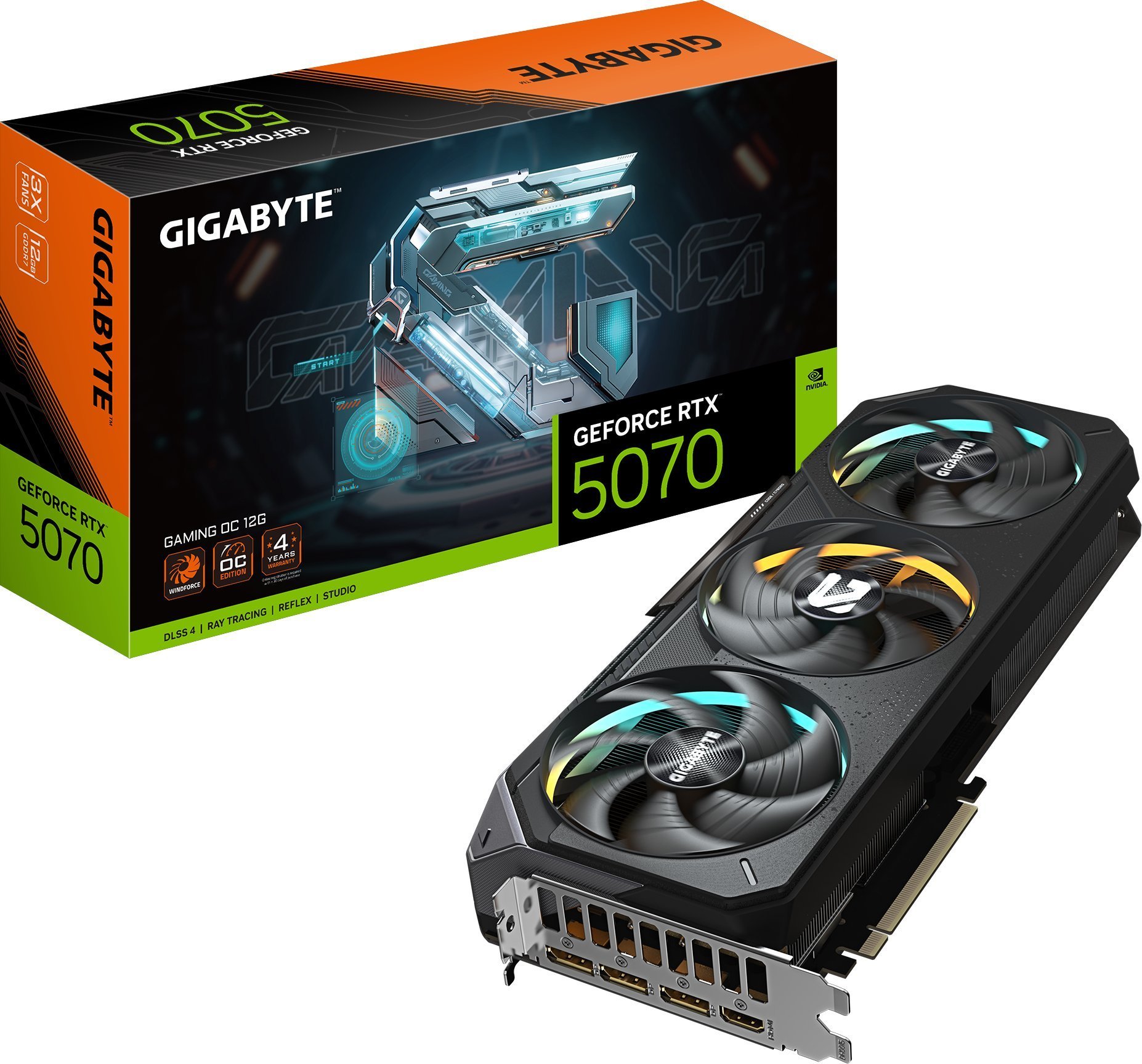 Karta graficzna Gigabyte GeForce RTX 5070 Gaming OC 12GB GDDR7 (GV-N5070GAMING OC-12GD)