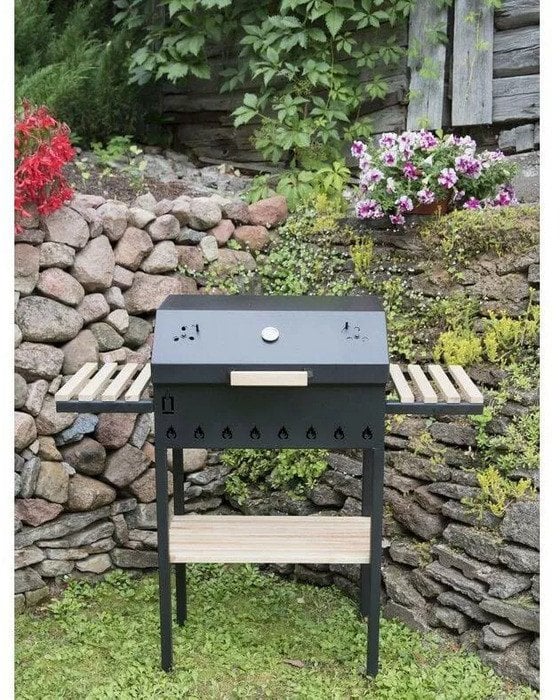 ABAS GRILL WITH LID AND SHELVES