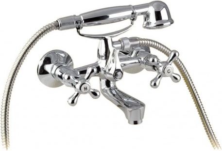 Bateria wannowa Hydroland Retro ścienne chrom (B201)