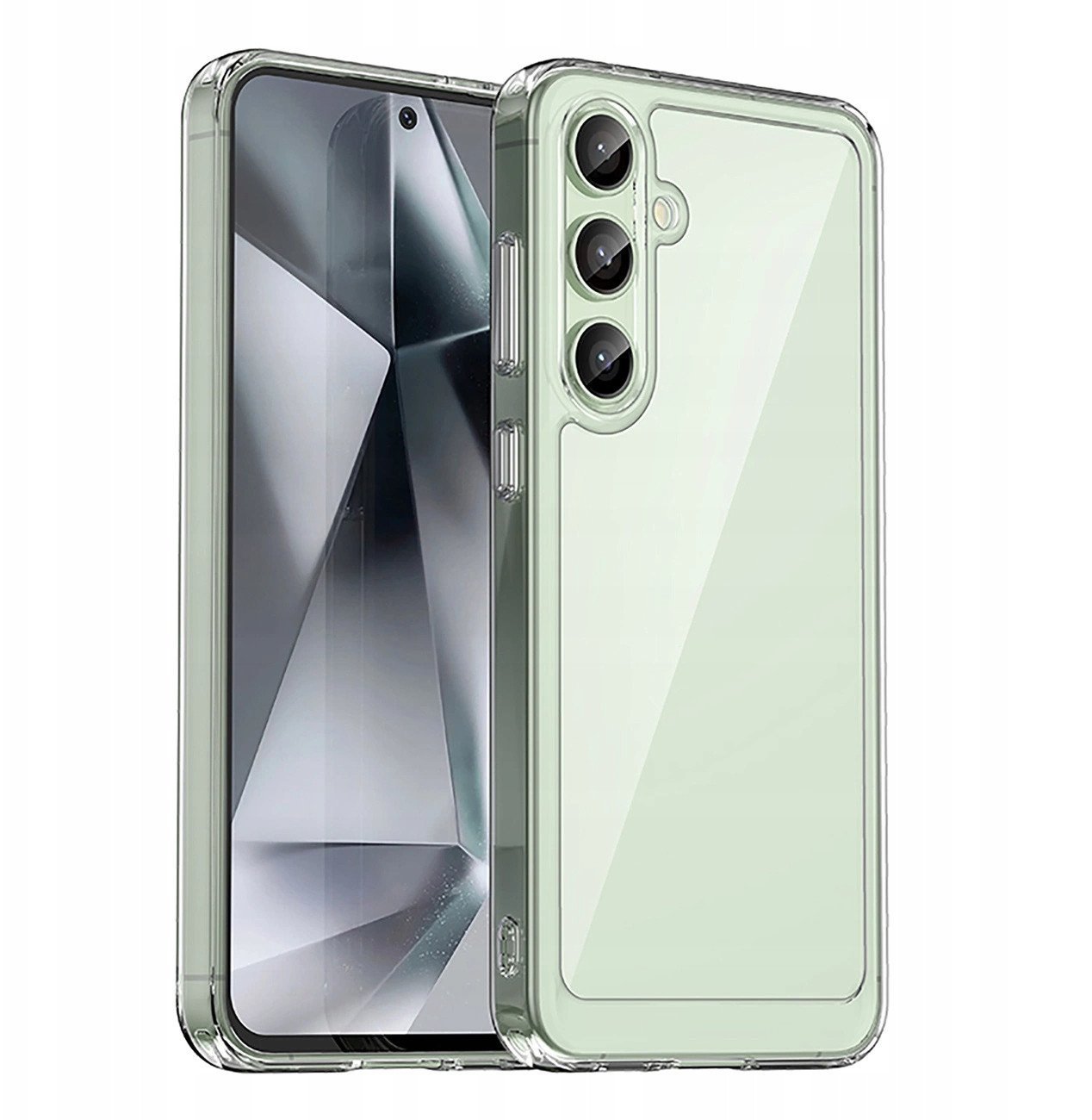 Etui silikonowe Outer Space Case z żelową ramką do Samsung Galaxy S24 FE - przezroczyste