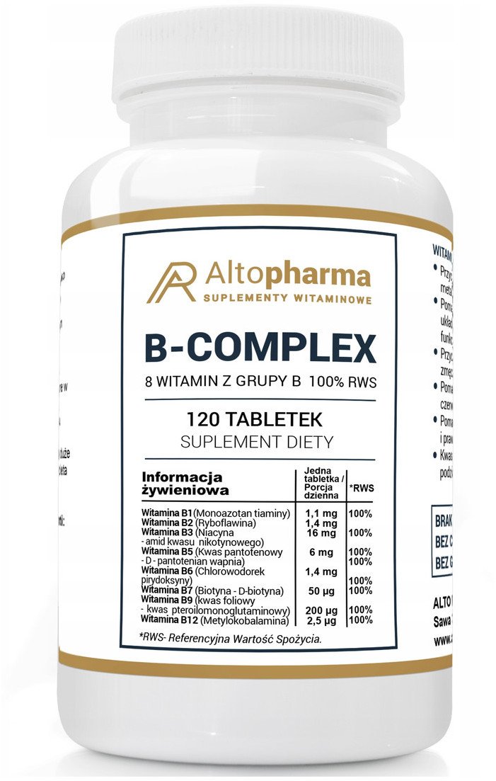 ALTOPHARMA_Witamina B Complex 8 witamin suplement diety 120 tabletek