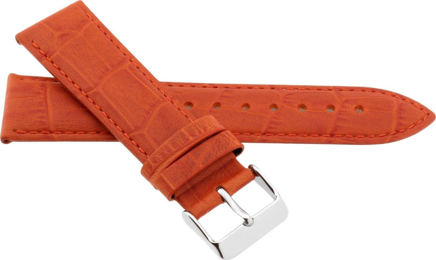 JVD Skórzany pasek do zegarka 22 mm JVD R41710-22 jasnobrązowy