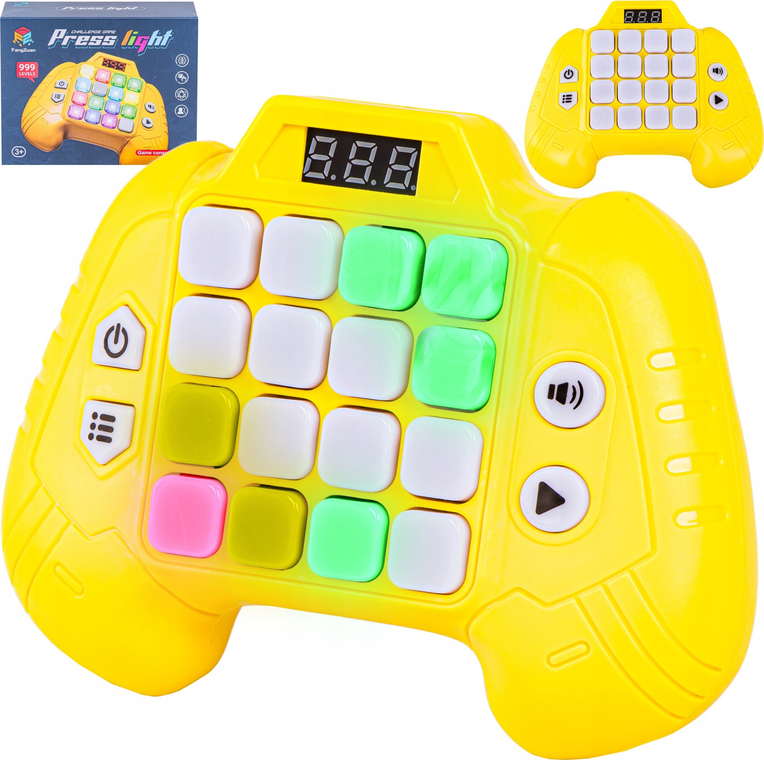 Zabawka Na Pamięć KONTROLER ŻÓŁTY Gamepad Edukacyjna gra dla dzieci Pad Konsola Memory 16 klawiszy
