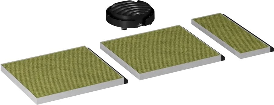 Siemens Umluft-Set LZ11BKV16, Cooker hood filter, Black, Green, Siemens, 455 mm, 350 mm, 145 mm