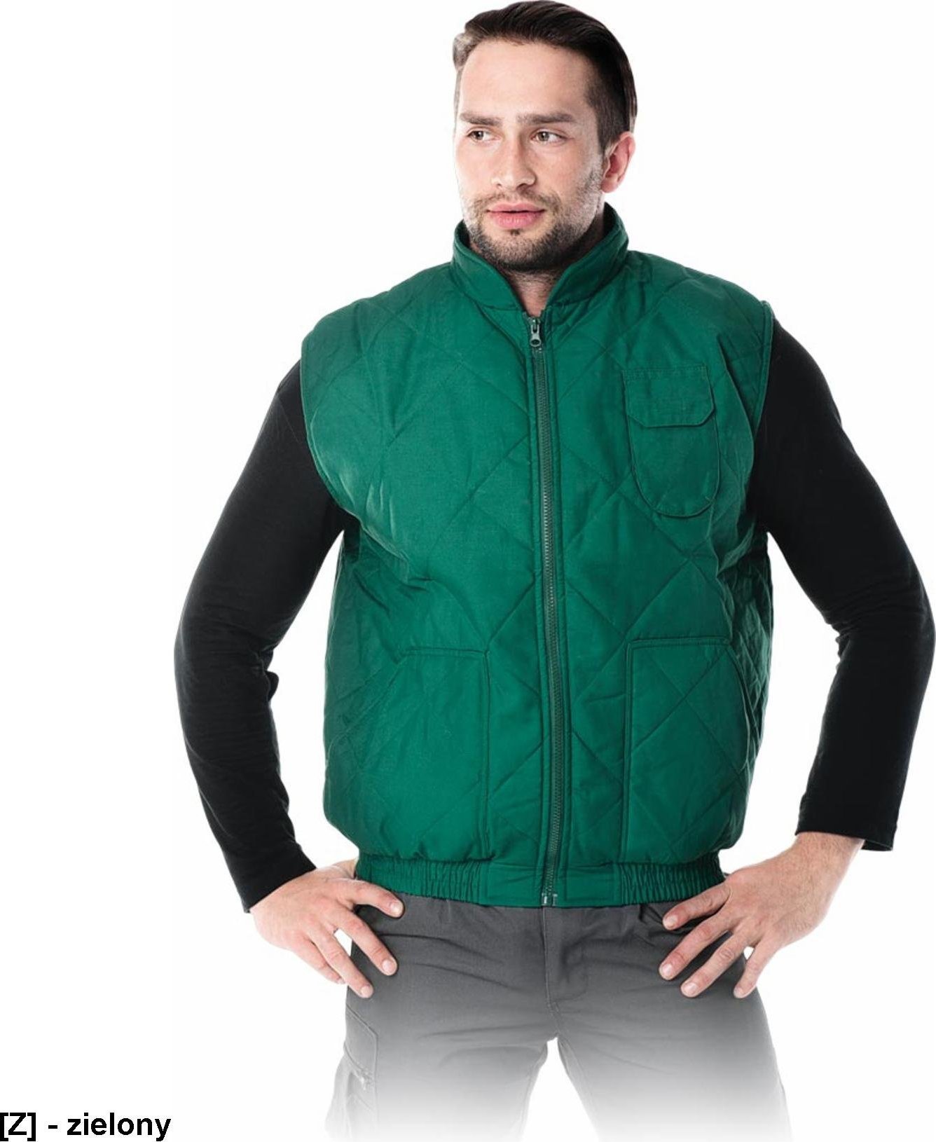 R.E.I.S. BARRAKUDA - BEZRĘKAWNIK - zielony 3XL