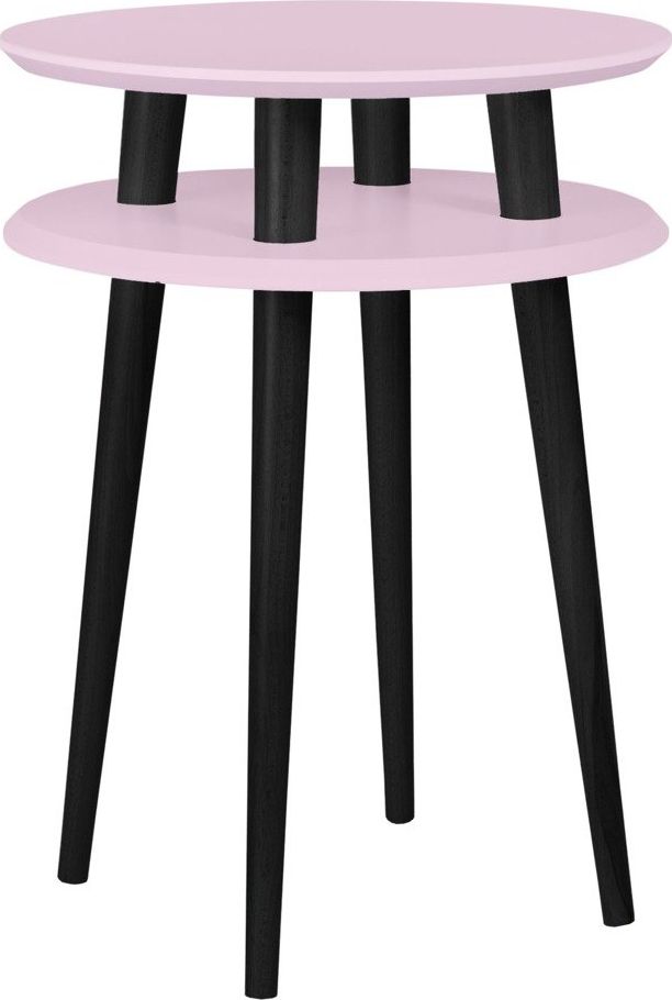 Ragaba Stolik kawowy UFO HIGH 45x45 różowy/czarny