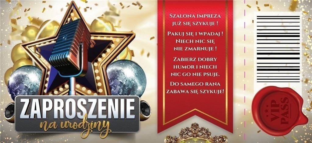 Yeku Zaproszenie Urodziny (10szt)