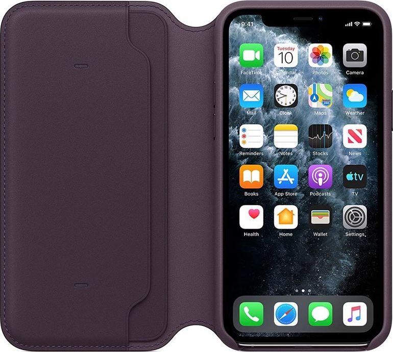 Apple Skórzane etui folio do iPhone 11 Pro - śliwkowe-MX072ZM/A