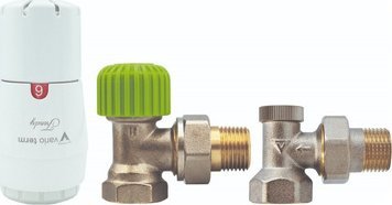 Vario Term zestaw grzejnikowy kątowy ECON z głowicą TRENDY EGS05106C/FK