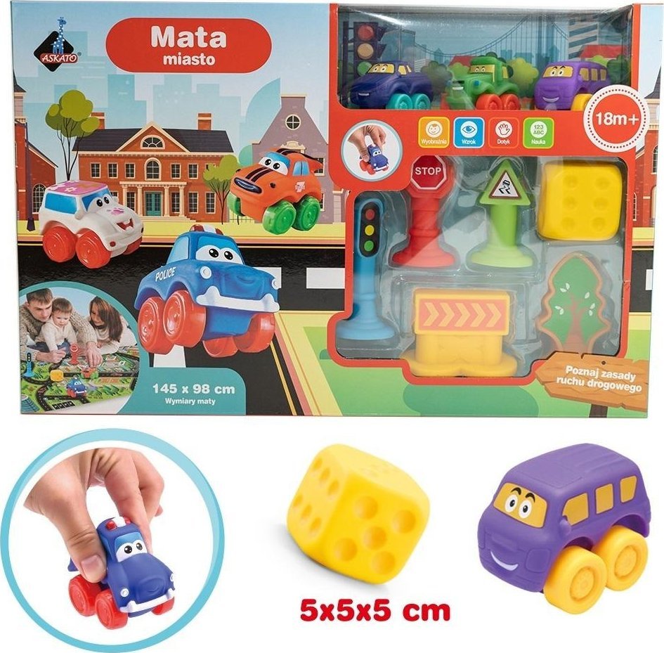 Mata miasto z miękkimi pojazdami