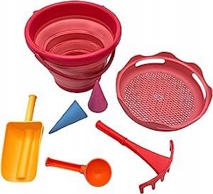 Schildkrot SFS 7in1 Sand Toys folding bucket red