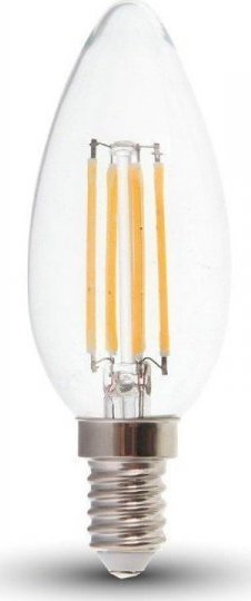V-TAC Żarówka LED V-TAC 4W Filament E14 Świeczka VT-1986 6500K 400lm