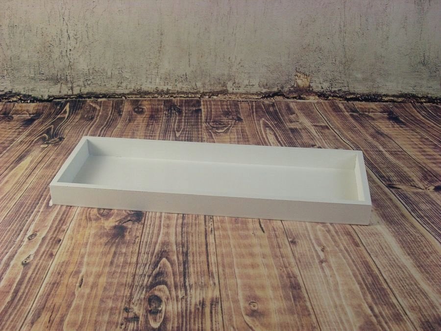 Home Styling Collection Taca dekoracyjna, drewniana, 14 x 40 cm,