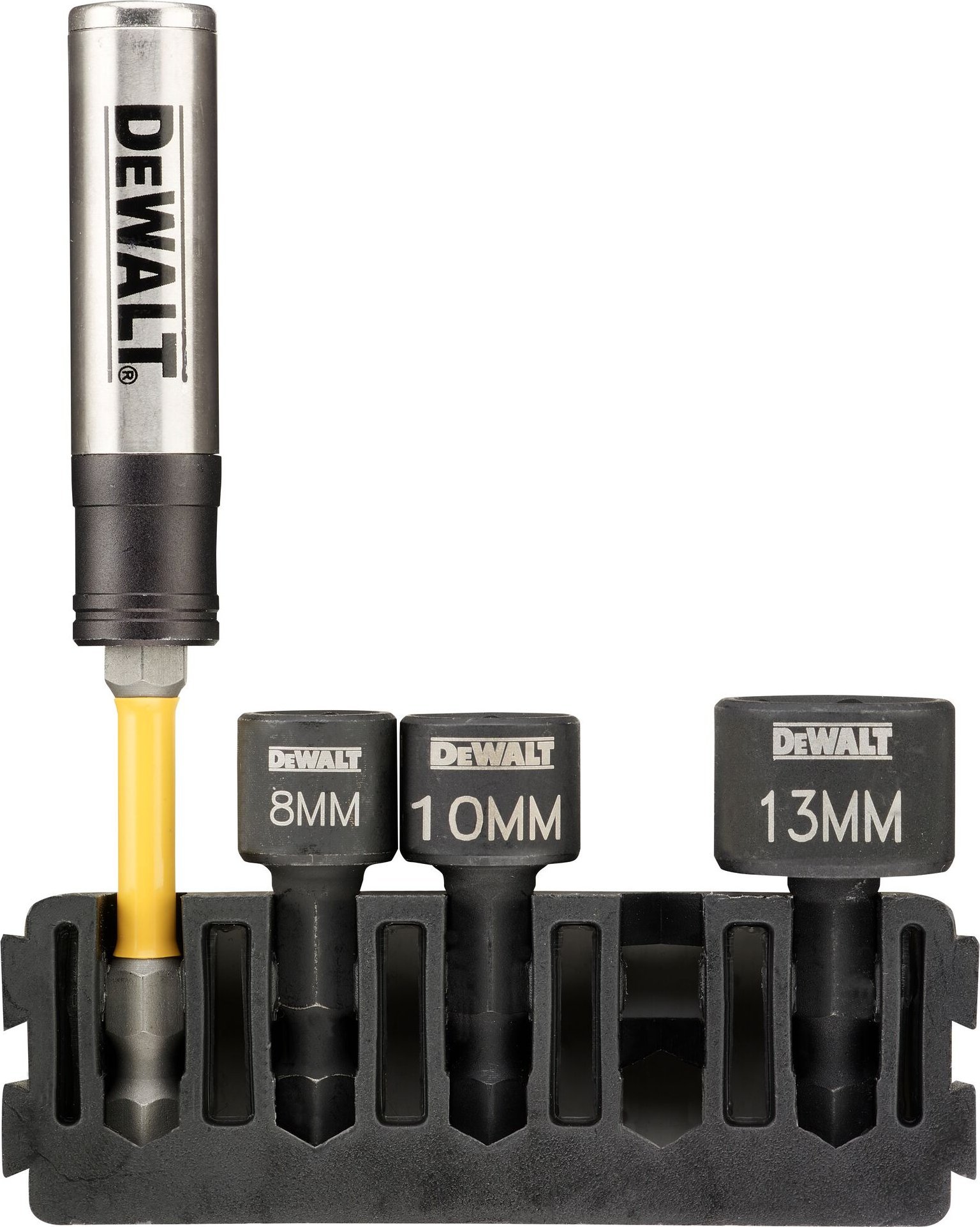 Dewalt DEWALT IMPACT SOCKET SET 3 pcs. +1/4" HANDLE