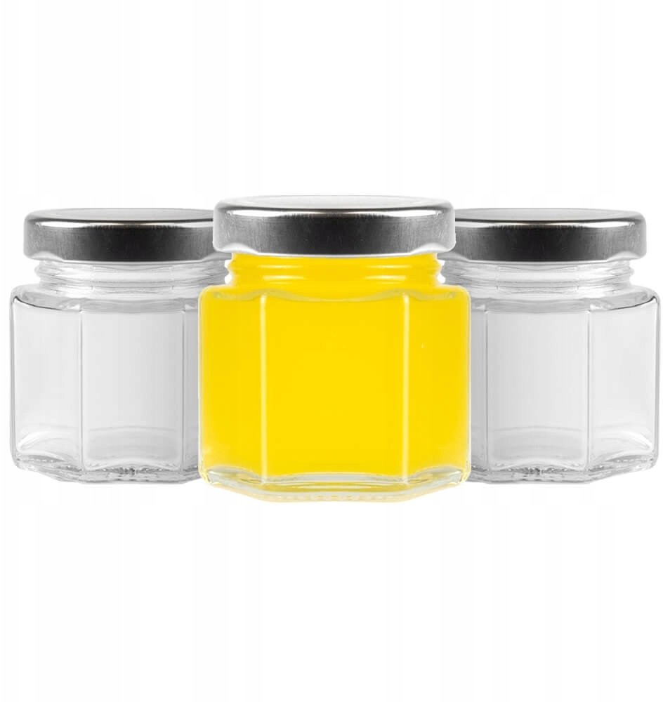 12x Słoik 30ml SZEŚCIOKĄTNY na przyprawy miód