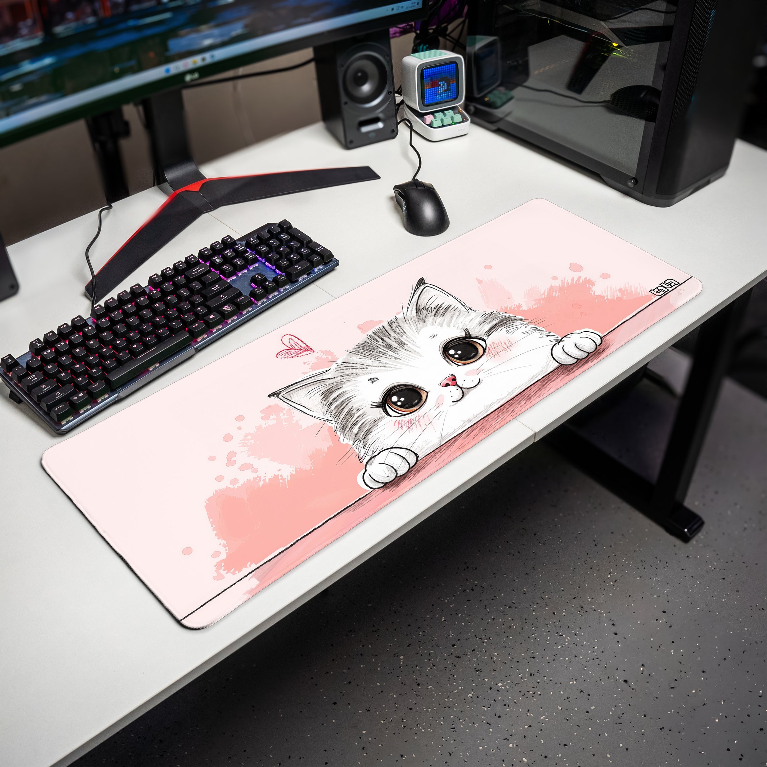 Podkładka Tilt PODKŁADKA POD MYSZ MYSZKĘ Kitty Catty 80x30 TILT XXL Duża Antypoślizgowa