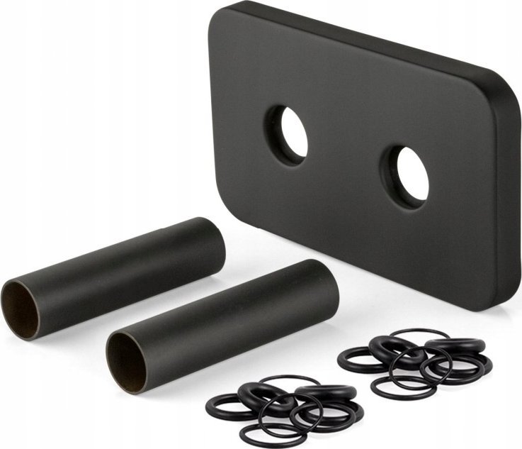 ROZETA DUO 50MM CZARNA Z USZCZELKAMI + O18 X L-70MM // G.Z.ROZETA-DUO-062NN.70