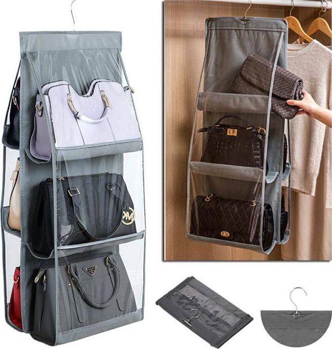 Home Appliances AG17D ORGANIZER WIESZAK NA TOREBKI DAMSKIE SZARY