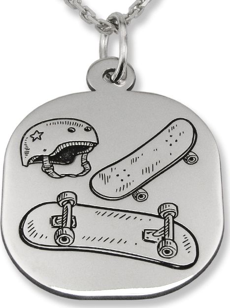 WĘC - Twój Jubiler Wisiorek srebrny SKATE-2