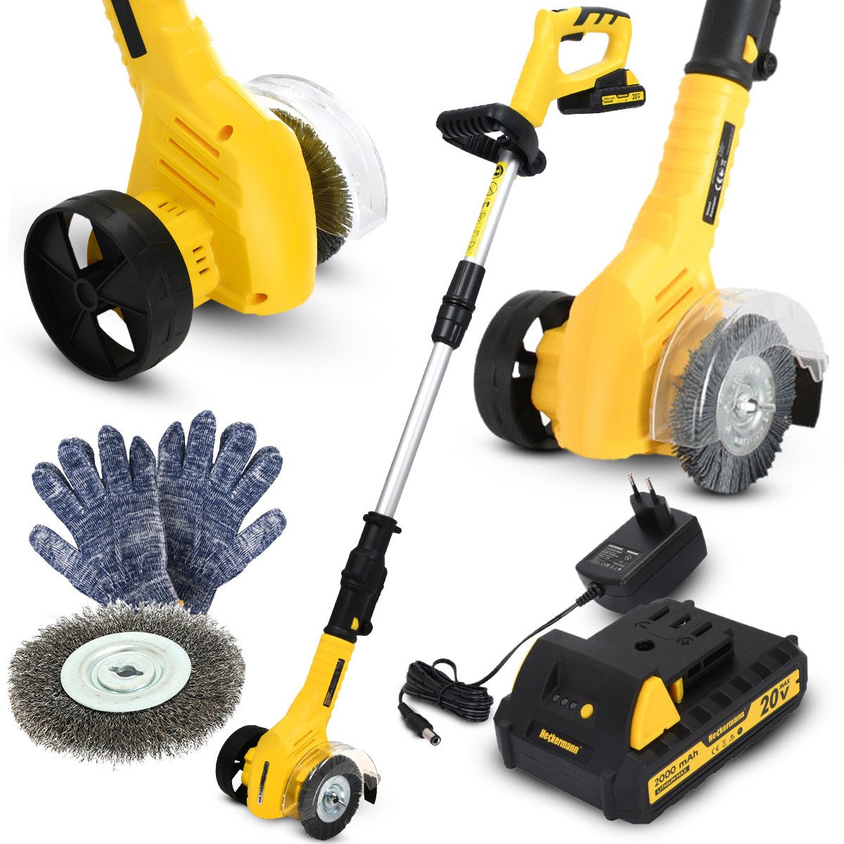 Szczotka akumulatorowa do czyszczenia kostki brukowej Heckermann Select AVSF20