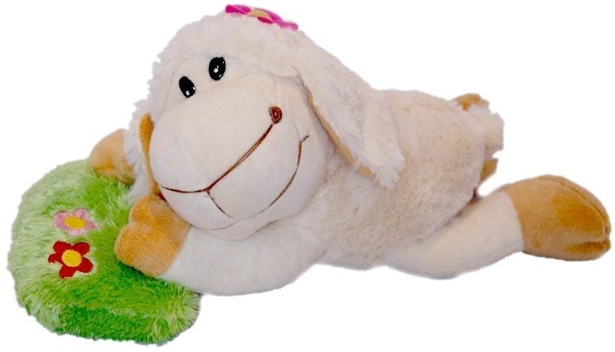 Owieczka leżąca na poduszce 32cm