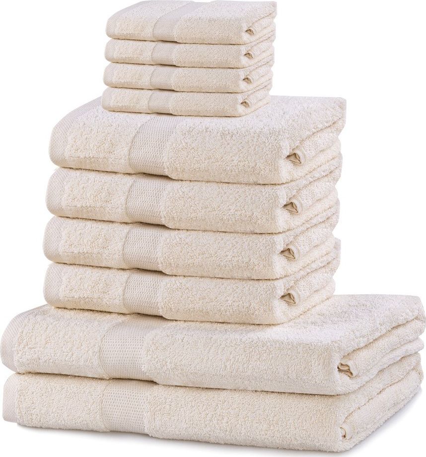 Decoking Komplet 10 ręczników MARINA, kolor ecru, DecoKing.