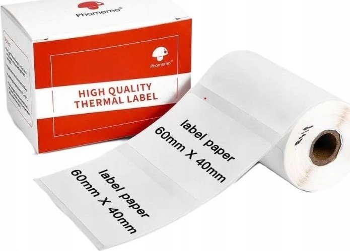 Phomemo Papier Przylepny Naklejki 180x Etykieta 60x40mm Phomemo M110 M120 M200 M220 M221 / XP6040-180