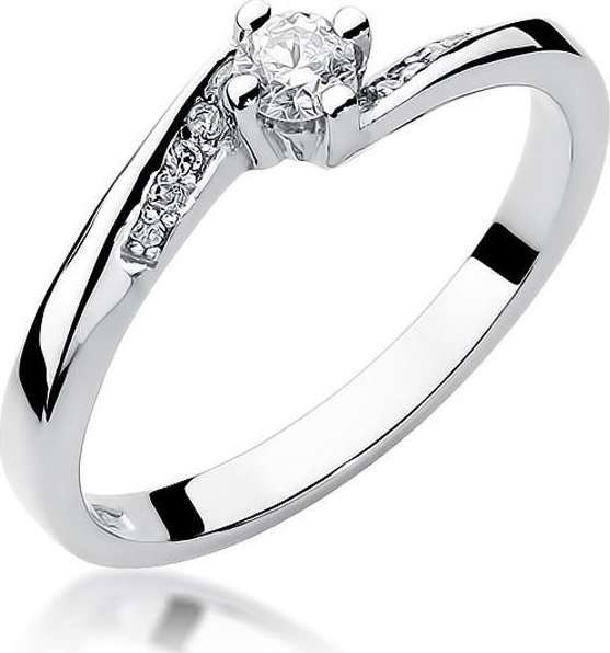 Best Diamonds złoty pierścionek z brylantem 0.19ct 25