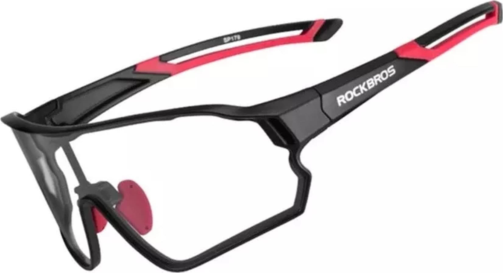 RockBros Okulary rowerowe Rockbros 10135 fotochromowe UV400 - czarno-czerwone