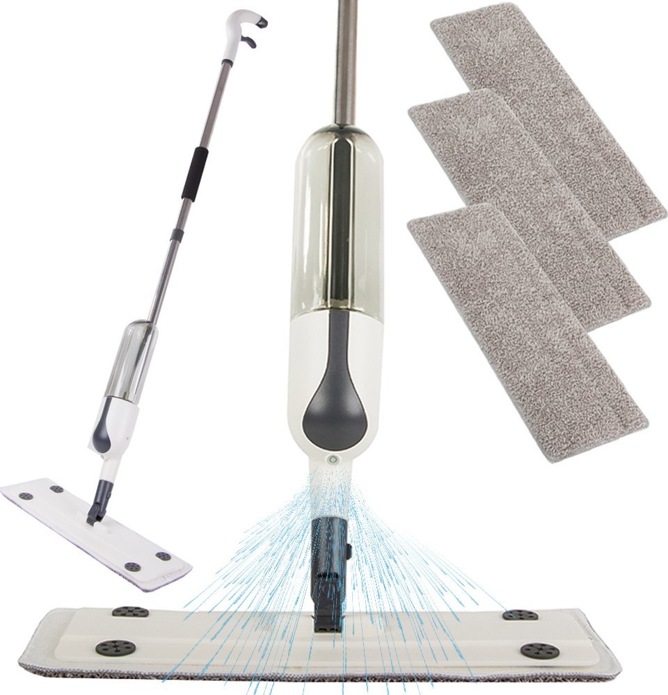 Mop Verk Mop płaski ze spryskiwaczem obrotowy solidny spray 3x wkłady mikrofibra